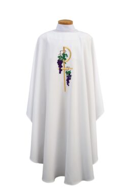 Chi Rho and Grapes Clergy Chasuble | Buy Catholic Priest Chasubles | Chasubles for Catholic Priests | Catholic Vestments for Sale