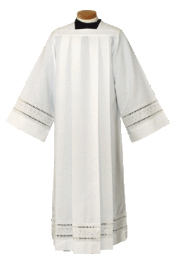 Clergy Alb with Embroidered Eyelet  | Shop Clergy Albs for Sale | Deacon Albs | Albs for Catholic Priests