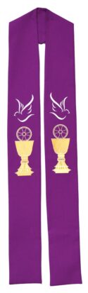 Communion Chalice Dove Clergy Stoles | Communion Chalice Dove Clergy Deacon Stoles |  Minister Preaching Stoles  | Clergy Overlay Stoles for Ministers |  Church Deacon Stoles