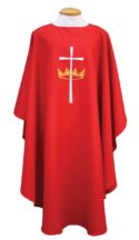 Cross and Crown Clergy Chasuble | Buy Catholic Priest Chasubles | Chasubles for Catholic Priests | Catholic Vestments for Sale