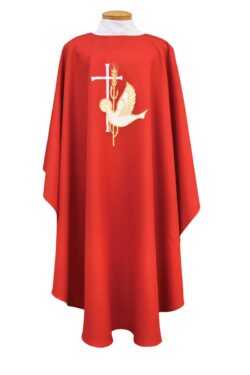 Cross and Dove Clergy Chasuble| Buy Catholic Priest Chasubles | Chasubles for Catholic Priests | Catholic Vestments for Sale