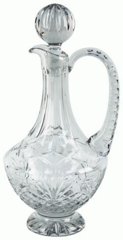 Church Crystal Flagon with Handle and Stopper | Church Flagons for Water |  Crystal Flagons for Catholic Mass for Sale
