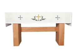 Decorative Crosses Fitted Altar Cloth | Buy Church Altar Cloths | Communion Table Covers for Sale  | Washable Altar Linens