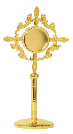 Gold Plated Church Reliquary | Ornate Church Reliquaries for Sale | Relic Holder for Catholic Mass