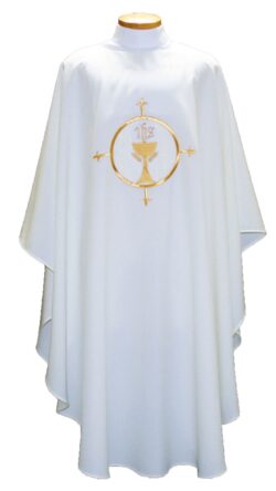 Gold Chalice Clergy Chasuble| Buy Catholic Priest Chasubles | Chasubles for Catholic Priests | Catholic Vestments for Sale