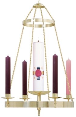 Hanging Church Advent Wreath | Hanging Advent Wreath for Church | Buy Hanging Advent Wreaths