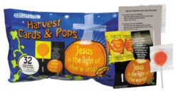 Harvest  Halloween Lollipops and Cards Christian Candy Bags