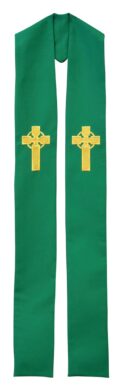 Irish Celtic Cross Clergy Stoles | Irish Celtic Cross Deacon Stoles | Buy Irish Preaching Stoles | Men's Irish Clergy Stoles | Men's Irish Deacon Stoles