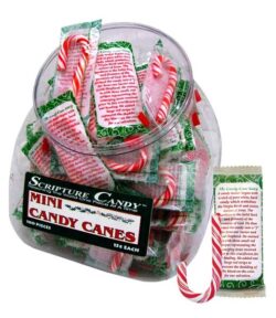 Scripture Candy Mini Candy Cane Story Jar