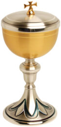 Communion Host Ciborium Two Tone Finish 200 Host Cap