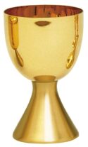 Plain Gold Communion Chalice 16 oz. with Paten  | Traditional Catholic Chalices for Sale | Beautiful Communion Chalices