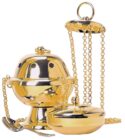 Small Church Censer and Boat |  Nickel Plated Church Censers and Boat | Buy Church Incense Burners