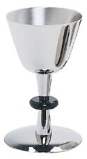 Stainless Steel Communion Chalice with Black Node | Stainless Steel Chalices for Sale | Silver Church Chalices for Communion