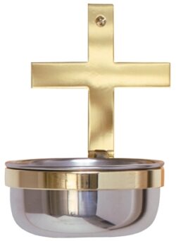 Two Tone Holy Water Font   | Two Tone Wall Holy Water Fonts for Catholic Church | Holy Water Fonts for Church on Sale