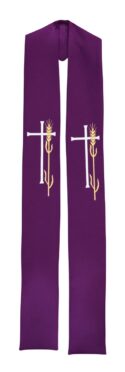 Wheat and Cross Clergy Stoles | Wheat and Cross  Deacon Stoles |  Preaching Stoles for Men | Men's Clergy Overlay Stoles | Men's Deacon Stoles