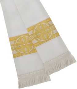 White Fleur Banding Pulpit Clergy Stole