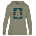 Kerusso Christian Hooded T-Shirt Rejoice Pine Tree