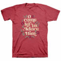 Kerusso Womens Christmas T-Shirt Come Adore