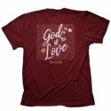 Cherished Girl Womens T-Shirt God Is Love Filigree