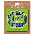 Cherished Girl Too Blessed Drink Coasters