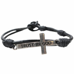 Faith Gear Trust In God Cross Mens Bracelet