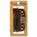 Faith Gear Jesus Saves Mens Bracelet Set