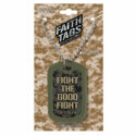 Faith Gear Fight The Good Fight Dogtag Necklace