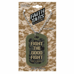 Faith Gear Fight The Good Fight Dogtag Necklace