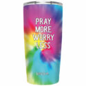 20 oz Dual Wall SS Mug - Pray More (Tie Dye)