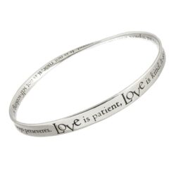 Love is Patient Love is Kind Christian Bangle Bracelet