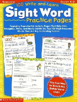 9780439365628 100 Write And Learn Sight Word Practice Pages K-2