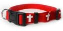 720011900297 Red Non Padded Cross Collar Large