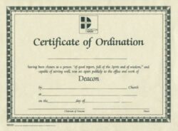 9780805472851 Certificate Of Ordination Deacon