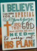 095177557242 I Believe Marble Look (Plaque)