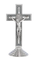3.5" SILV OX STAN ST. BENEDICT STANDING CRUCIFIX