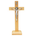 7" ST. BENEDICT BROWN STANDING CRUCIFIX BAGGED