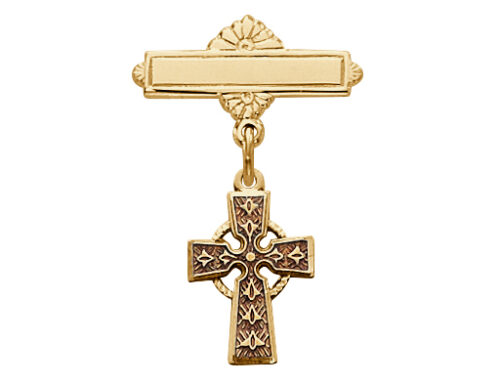 Gold on Sterling Celtic Baby Pin Boxed