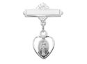 Sterling Miraculous Baby Pin Boxed
