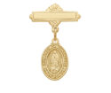 GOLD OVER STERLING SILVER GUADALUPE BABY PIN/T