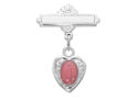 Sterling Pink Miraculous Baby Pin Boxed