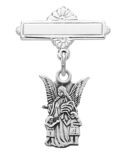 Sterling Guardian Angel Baby Pin Boxed