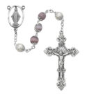 Violet Cat's Eye Rosary Boxed