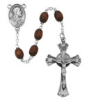 Brown Wood Rosary Boxed