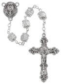 Aurora Glass Capped Rosary Boxed