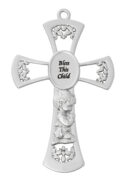 6in Pewter Baby Boy's Cross
