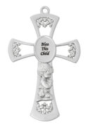 6in Pewter Baby Boy's Cross