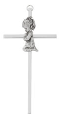 6" Boy praying childrens cross boxed