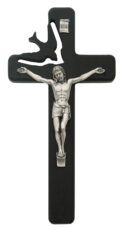 8in Black Holy Sprit Crucifix Boxed