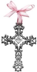 785525085090 Bless This Child Filigree Baby Cross Girl