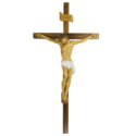 12 in. Walnut Stain Crucifix Boxed